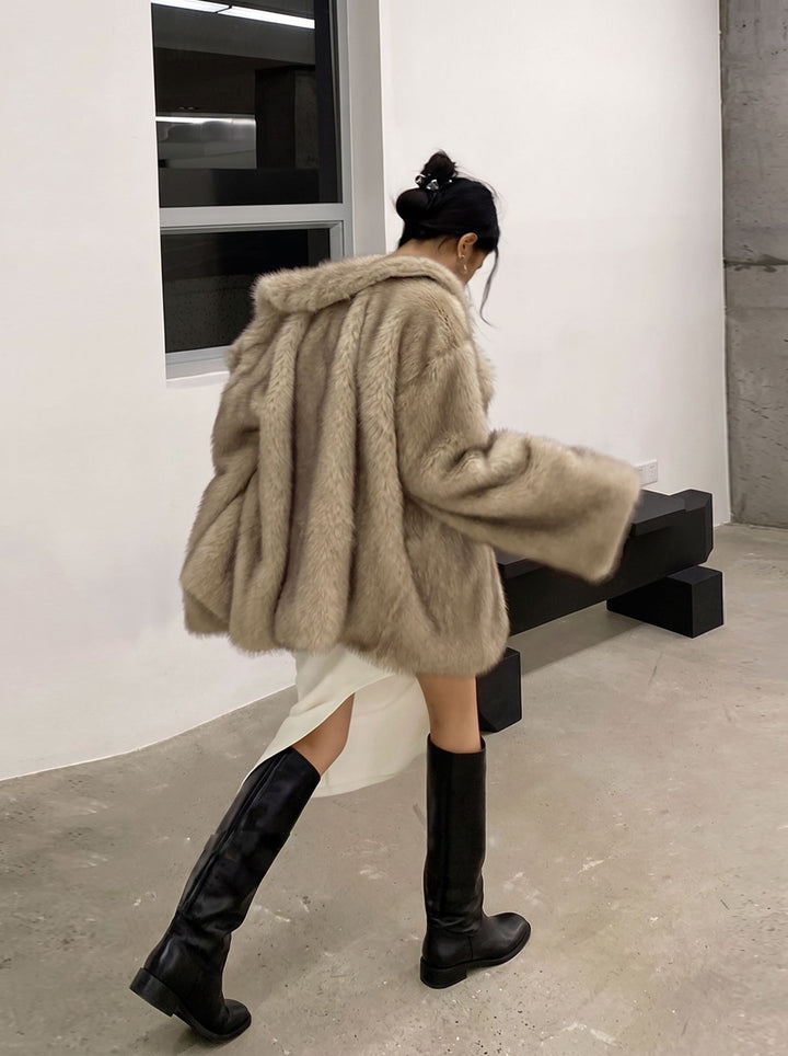Oversized Cozy Faux Fur Coat