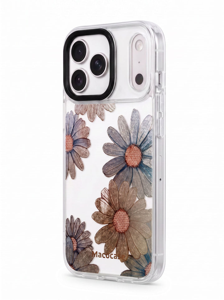 Metallic Daisy Print Phone Case