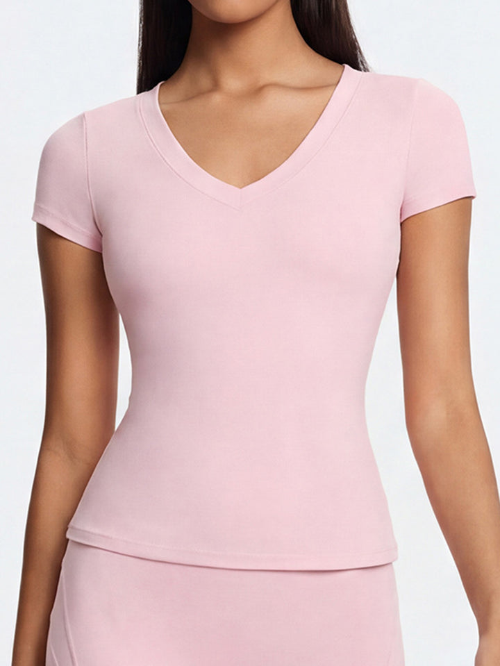 Slim Fit V Neck Athletic T-Shirt