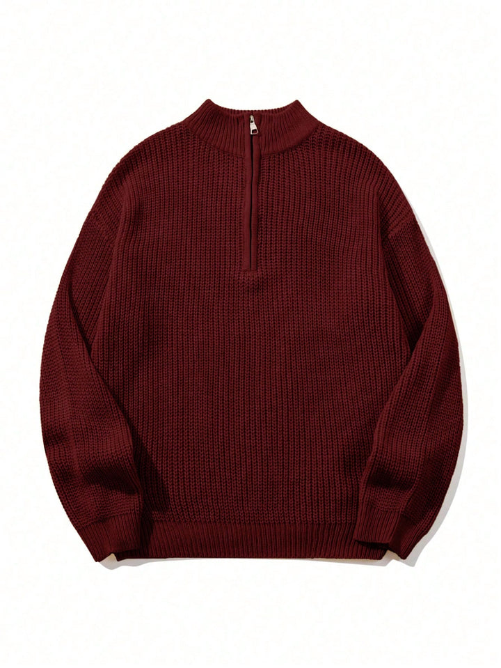 Cozy Quarter Zip Ribbed Sweater