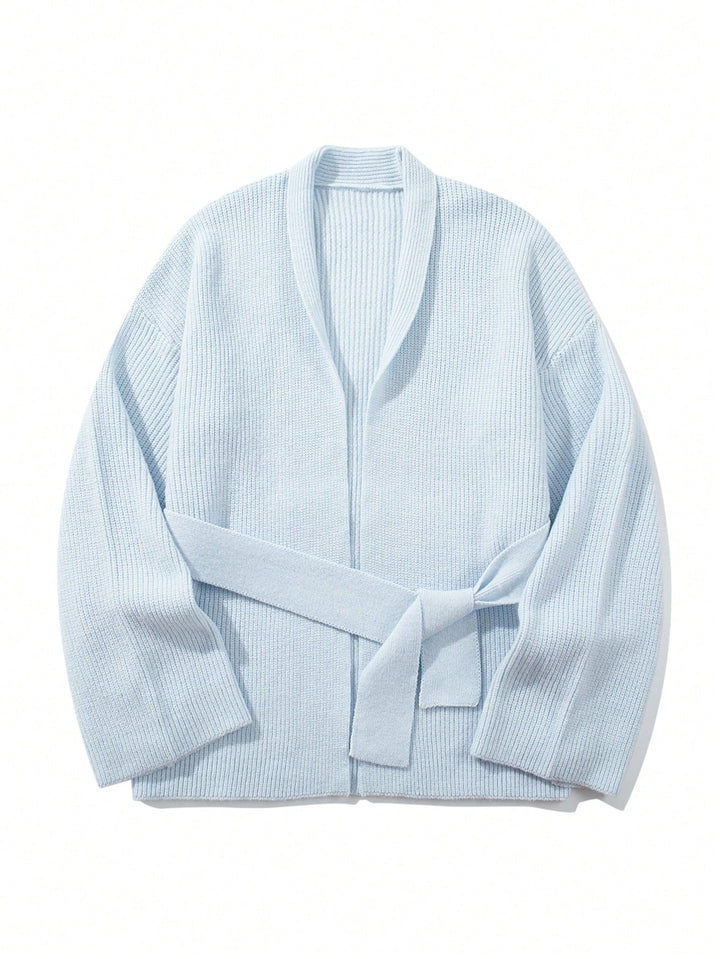 Cozy Belted Open Front Cardigan