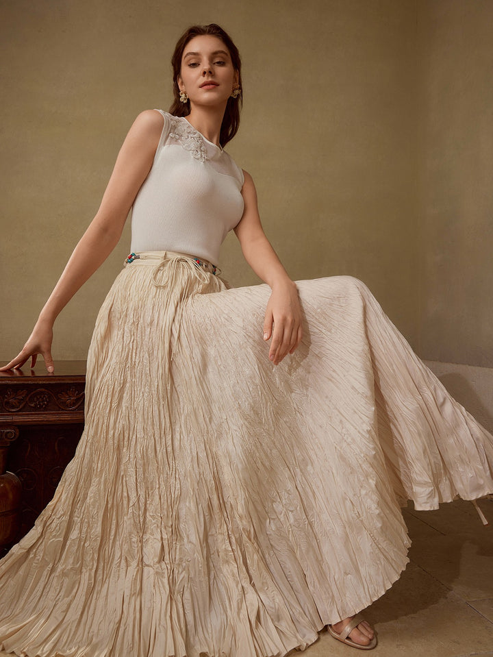 Flowy High Waisted Maxi Skirt