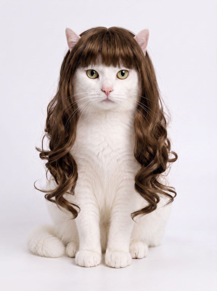 Funny Curly Realistic Pet Dog Wig