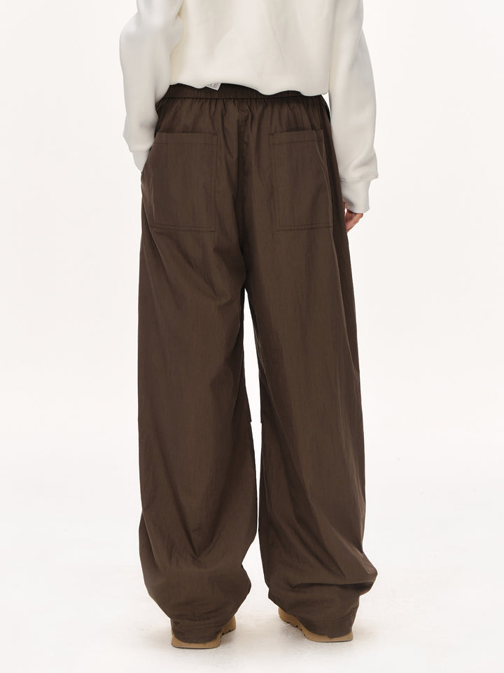 Fleece Lined Oversized Parachute Pants