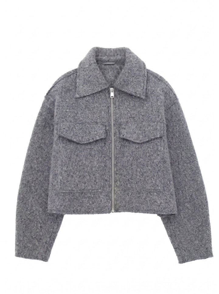 Cozy Textured Zip Up Jacket