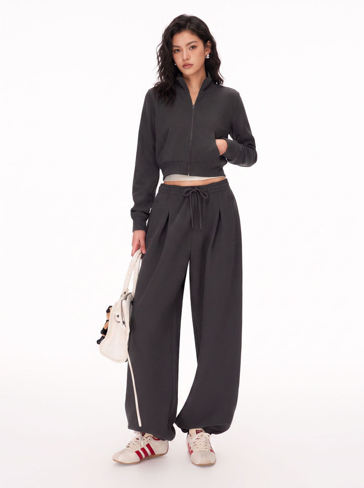 High Waisted Pleated Lounge Pants