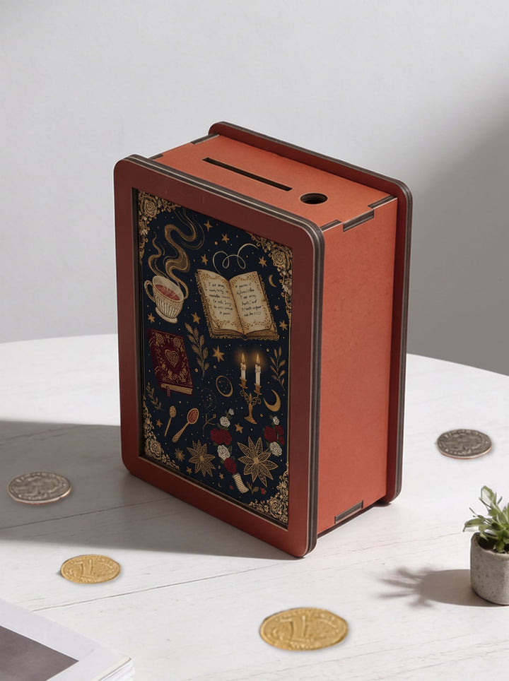 Magic Book and Celestial Graphic Money Saving Box