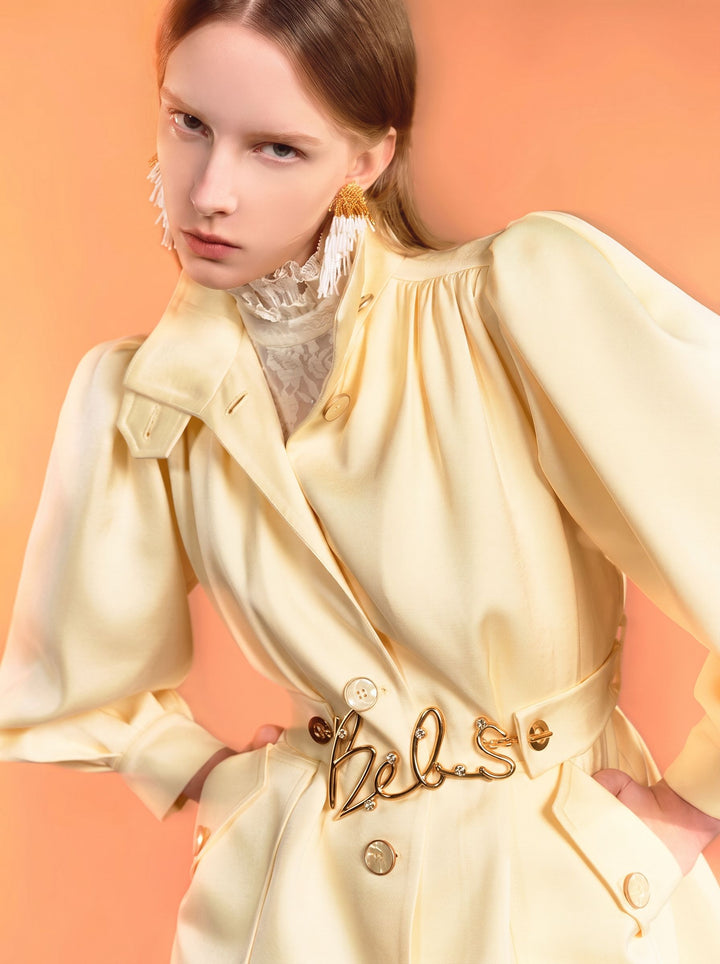 Elegant Puff Sleeve Tailored Jacket