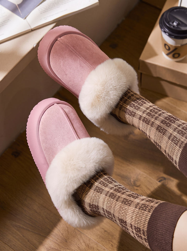 Cozy Faux Fur Platform Slippers