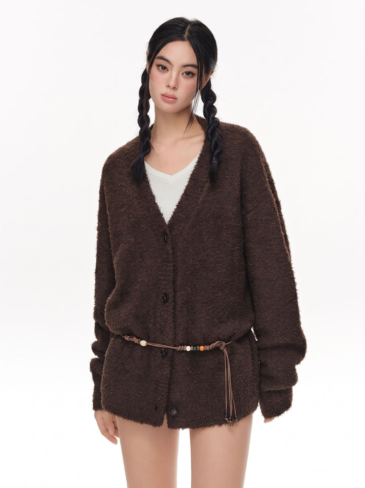 Cozy Oversized Fuzzy Knit Cardigan