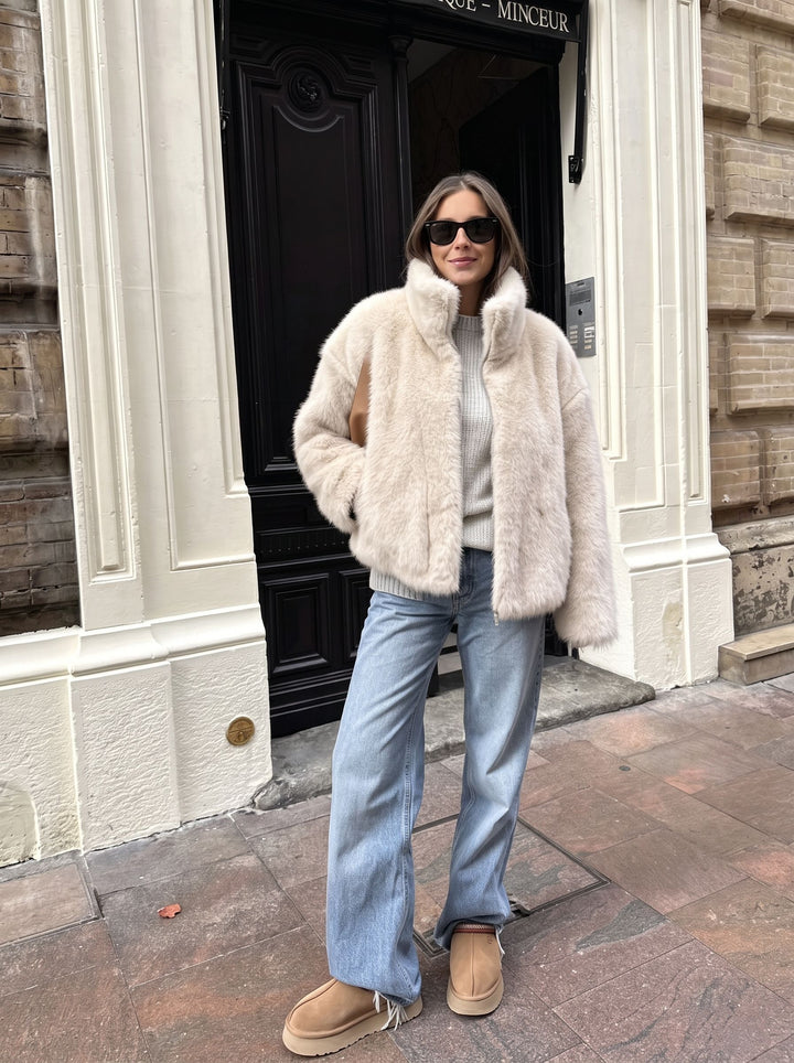 Cozy Cream Faux Fur Jacket