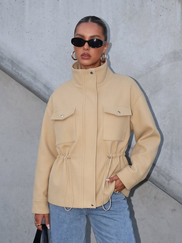 Cinched Waist Utility Jacket