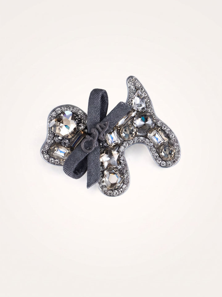 Sparkling Puppy Rhinestone Hair Clip