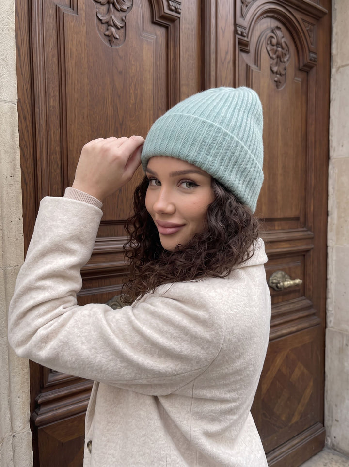 Cozy Ribbed Knit Mustard Beanie