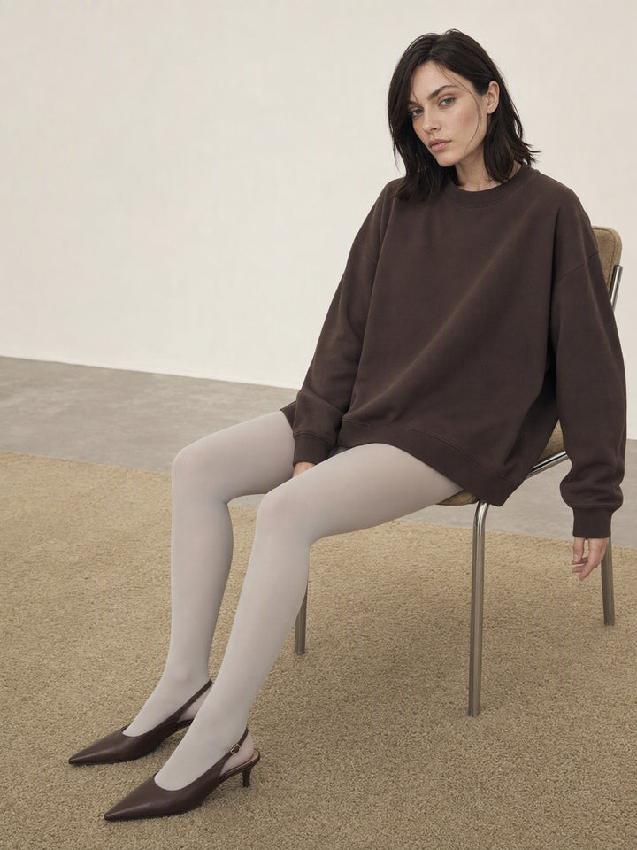 Ruffle Bow Graphic Fleece Sweatshirt