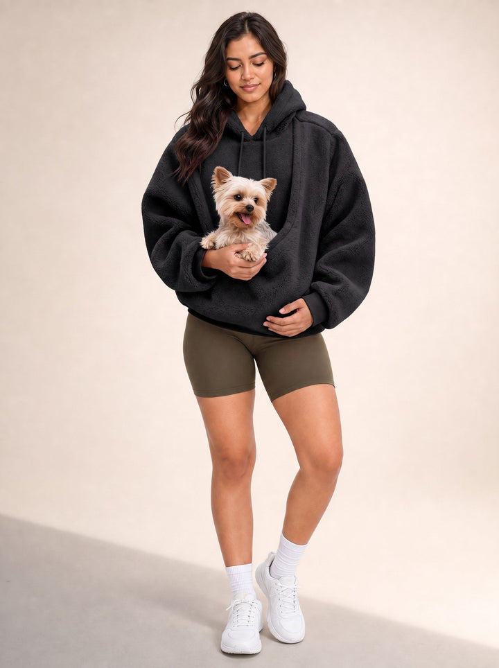 Cozy Fleece Pet Carrier Hoodie