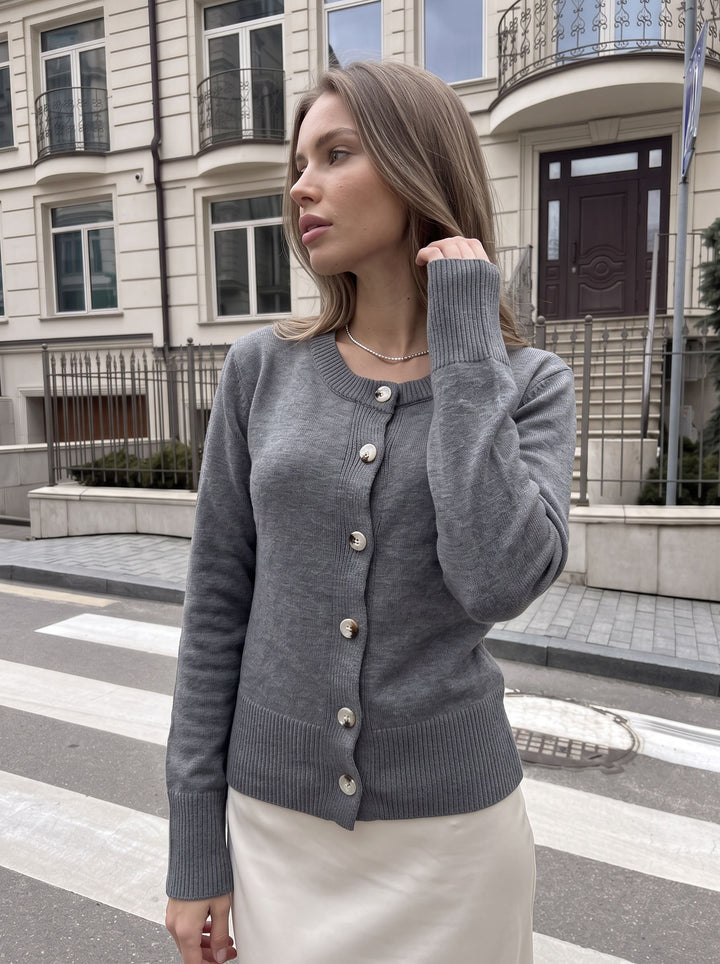 Soft Fitted Button Up Cardigan