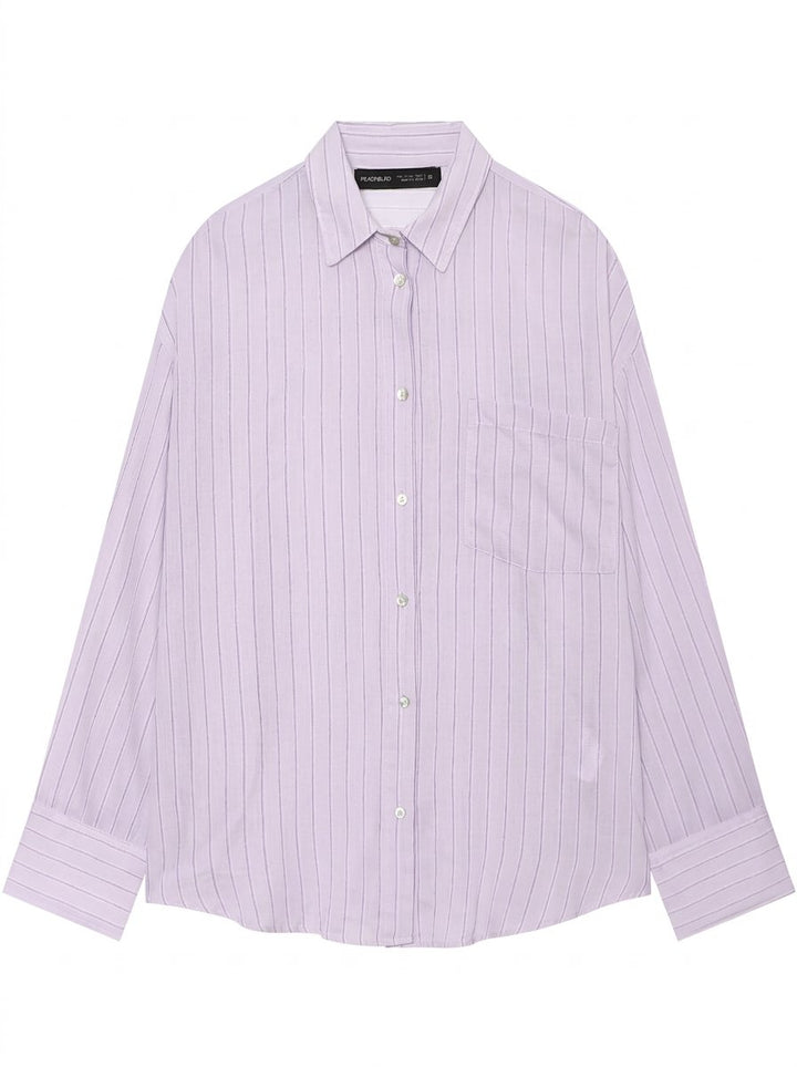 Oversized Striped Button Down Shirt