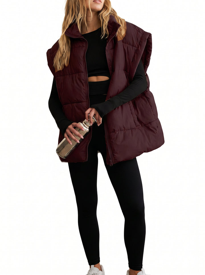 Oversized Puffer Vest Sleeveless Jacket