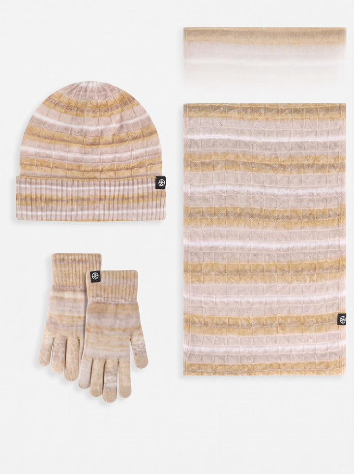 Cozy Warm Winter Hat Scarf 3‑Piece Set