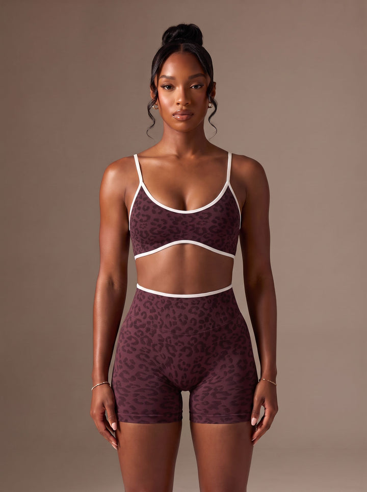 Seamless Leopard Print Workout Set