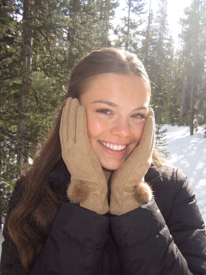 Elegant Suede Winter Women Gloves