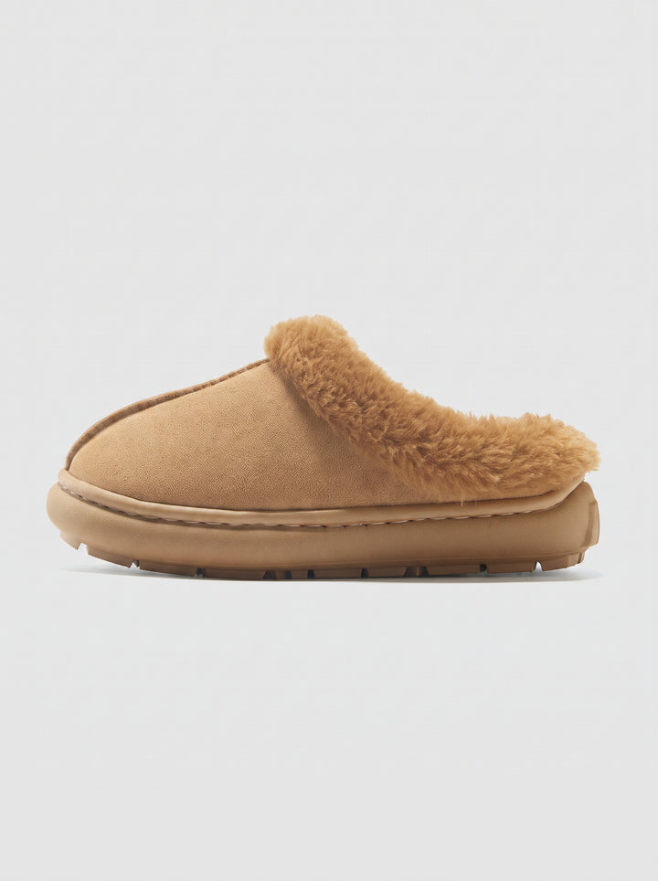 Plush Cushioned Faux Suede Slippers