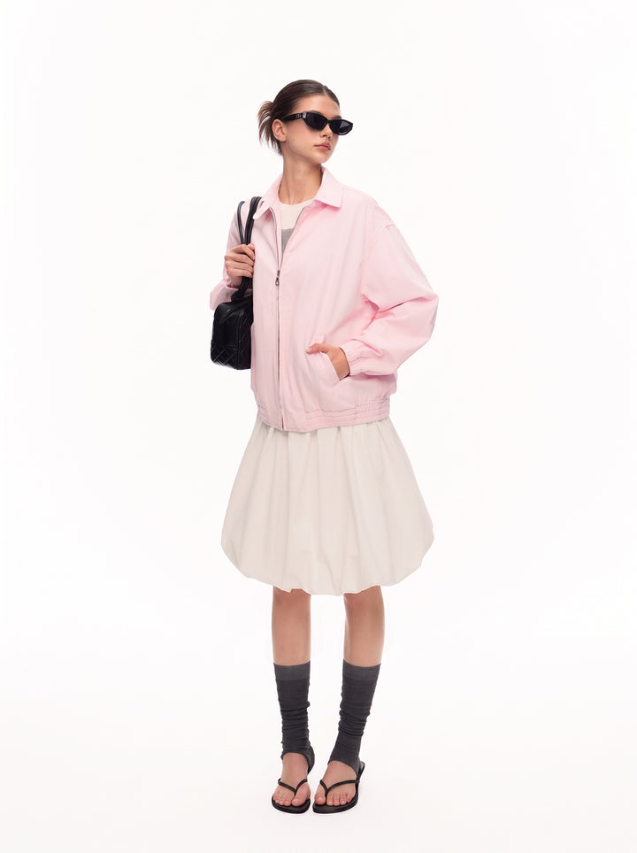 Vintage Washed Oversized Collar Jacket