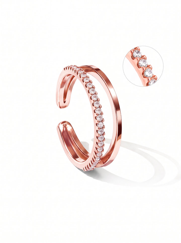Minimalist Stackable Cubic Zirconia Ring