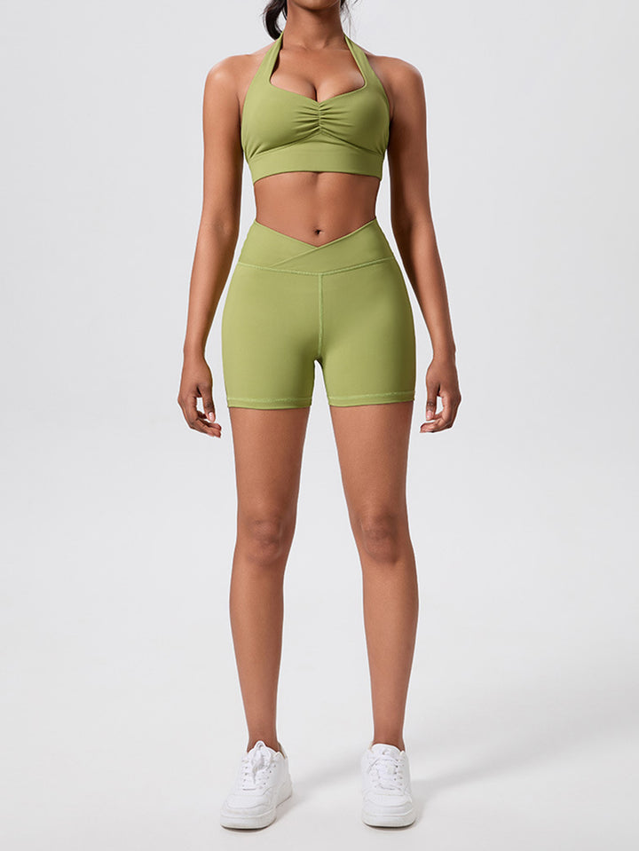 Seamless High Waisted Yoga Short Set