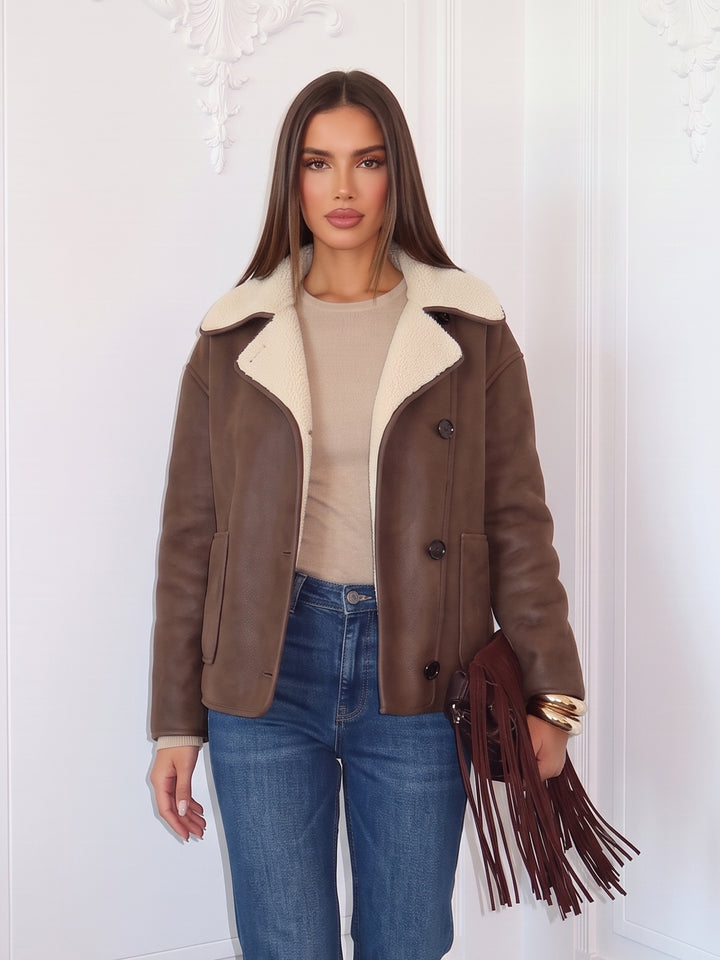 Cozy Faux Shearling Lined Jacket