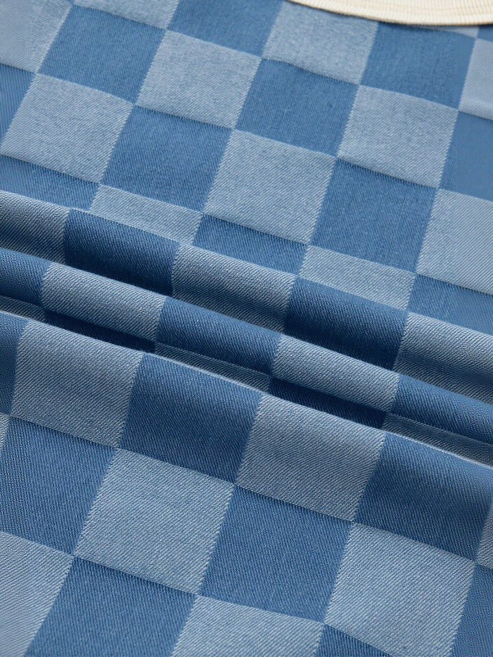 Check Patchwork Vintage T-Shirt
