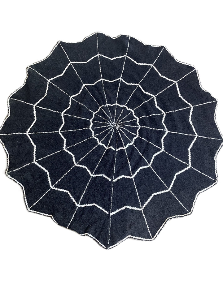 Soft Gothic Spider Web Throw Blanket