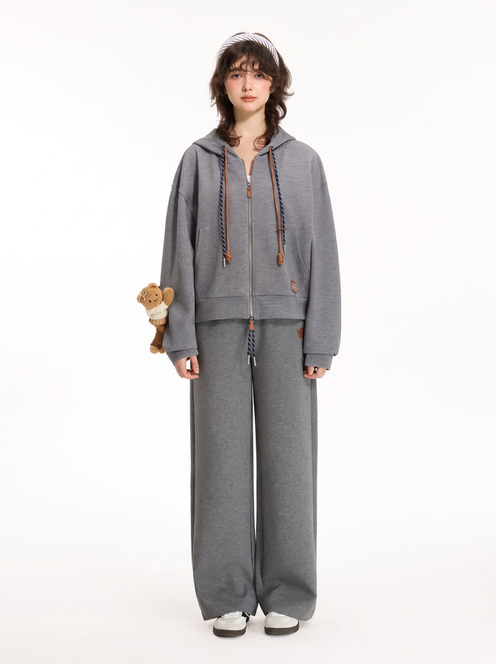 Comfy Drawstring Wide Leg Sweatpants
