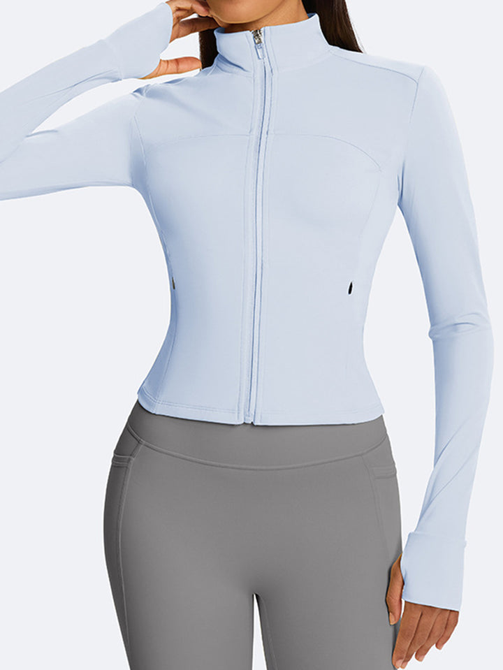 Slim Fit Thumbhole Yoga Jacket