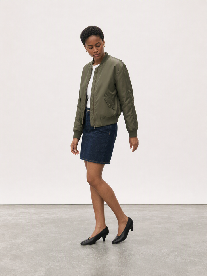 Classic Olive Green Bomber Jacket