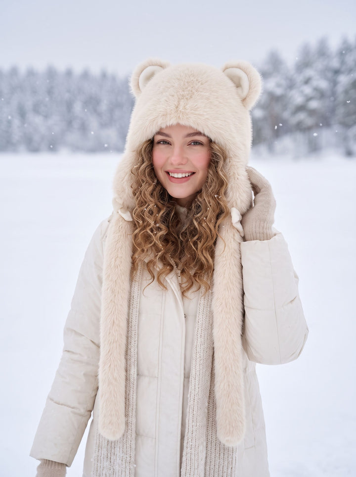 Fluffy Cute Bear Ear Hat