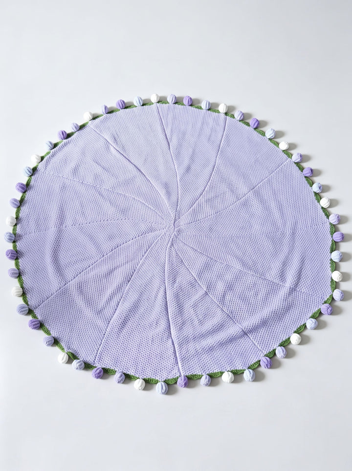 Cozy Floral Knitted Throw Blanket