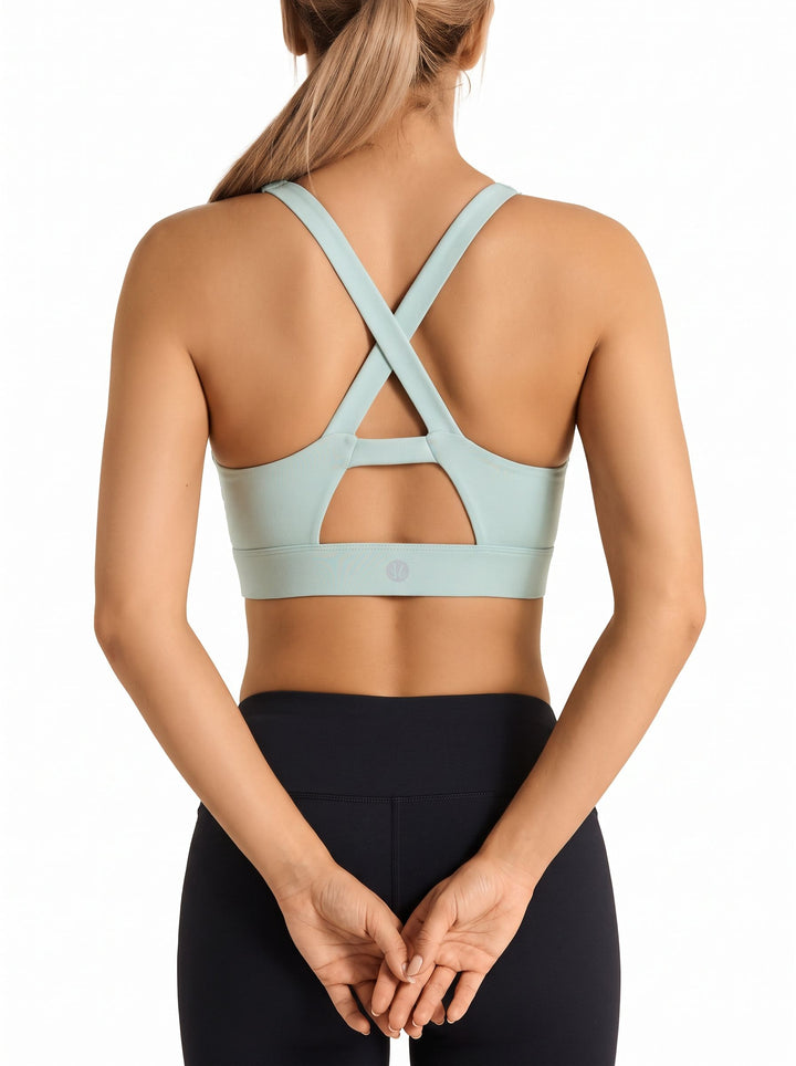 Crisscross Back Supportive Workout Sports Bra