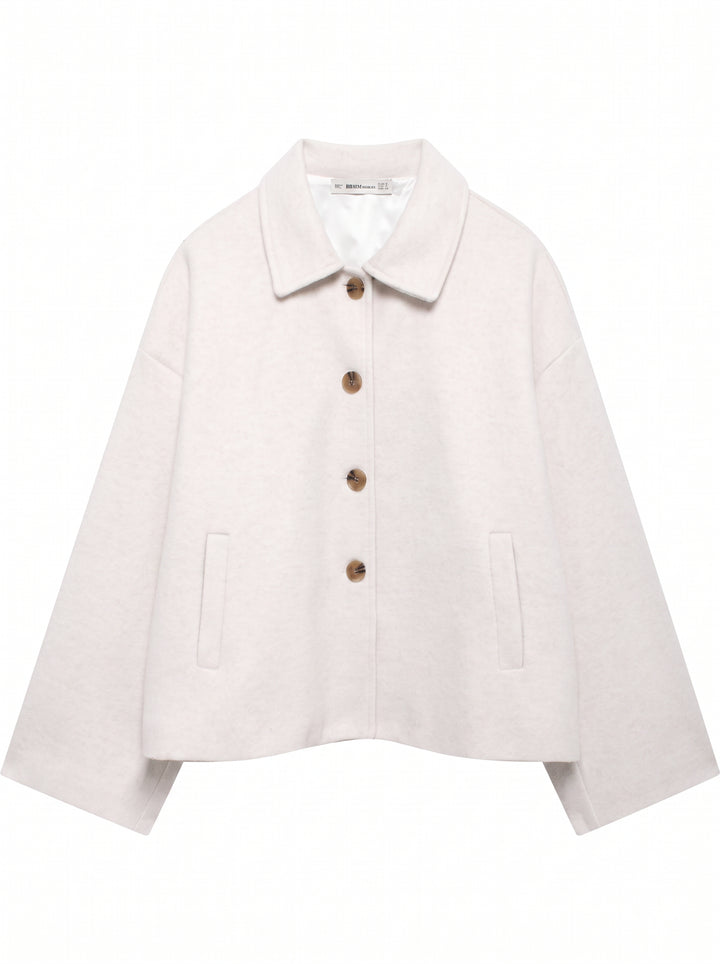 Oversized Button Up Wool Coat