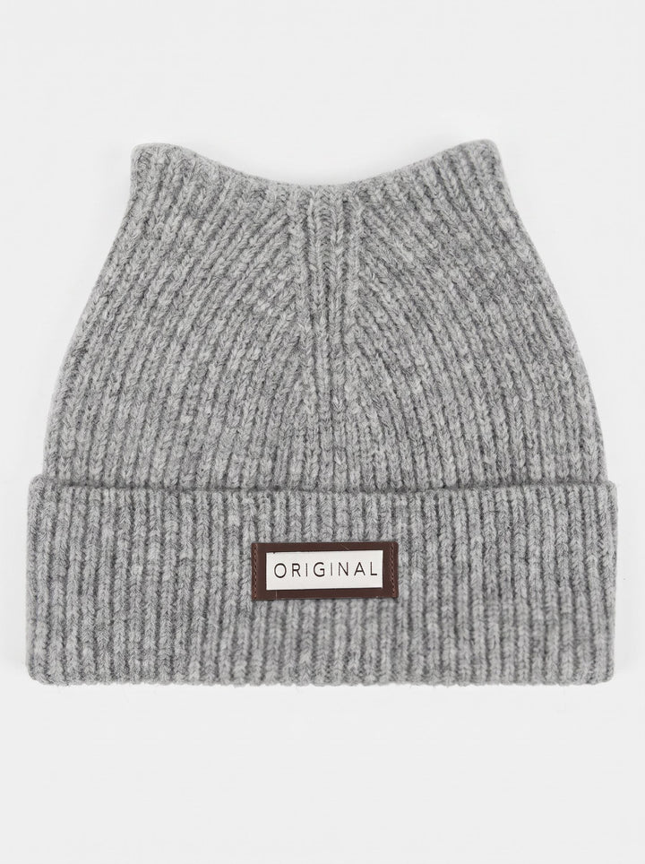 Cute Cat Ear Ribbed Knit Beanie