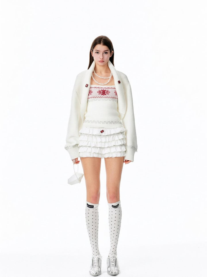 Cozy Ribbed Knit Shawl Jacket
