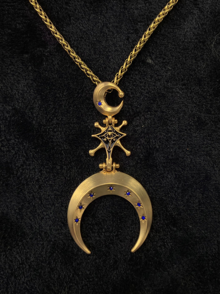 Celestial Gothic Moon Eye Necklace