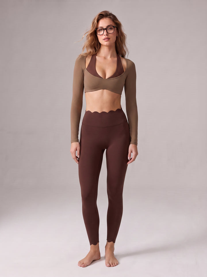 Seamless Cropped Long Sleeve Athletic Top