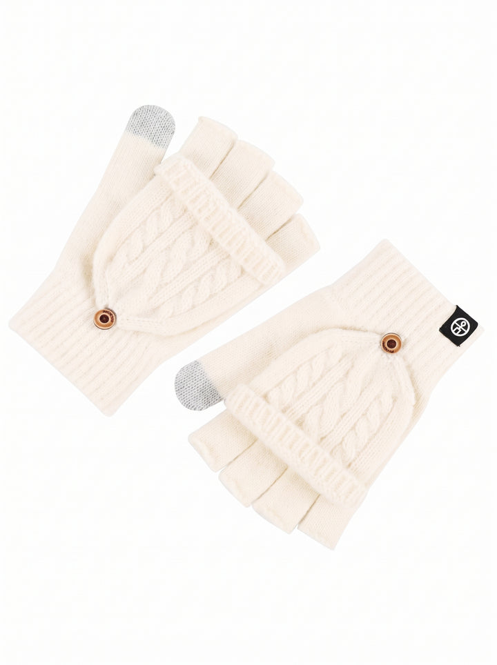 Convertible Thermal Knit Winter Gloves