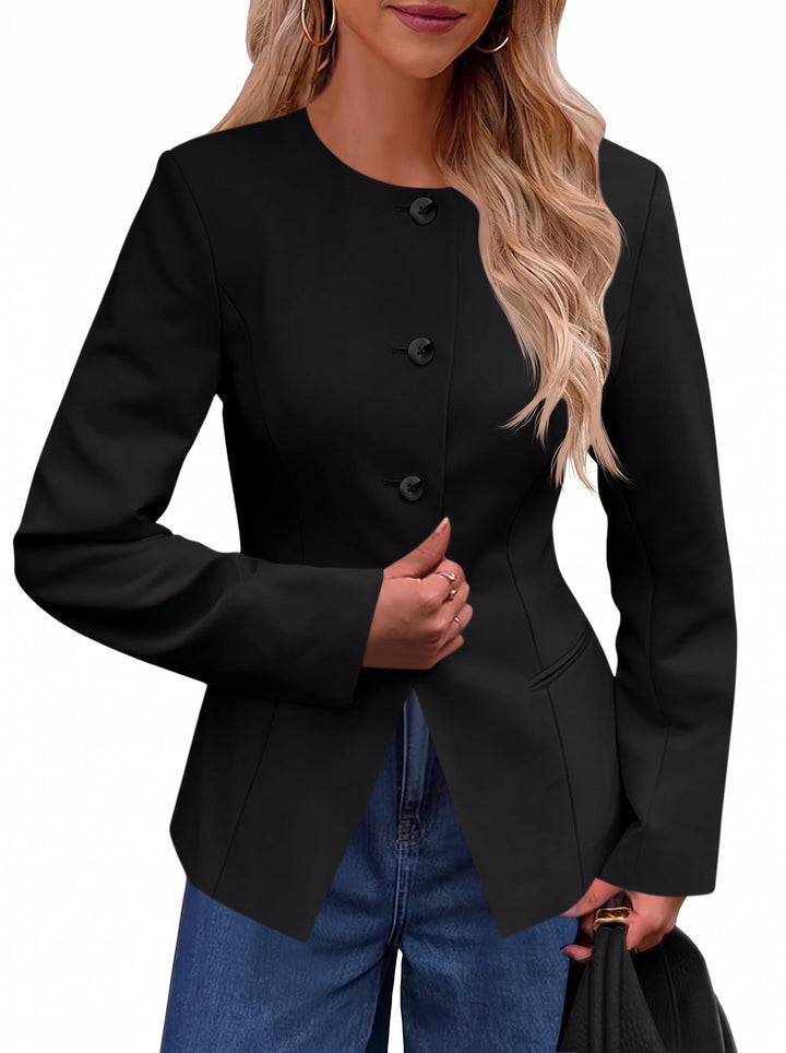 Tailored Slim Fit Button Blazer Jacket