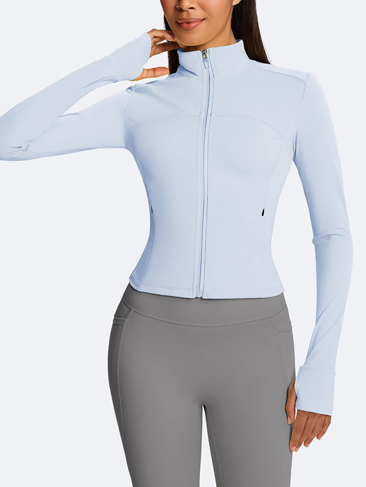 Slim Fit Thumbhole Yoga Jacket