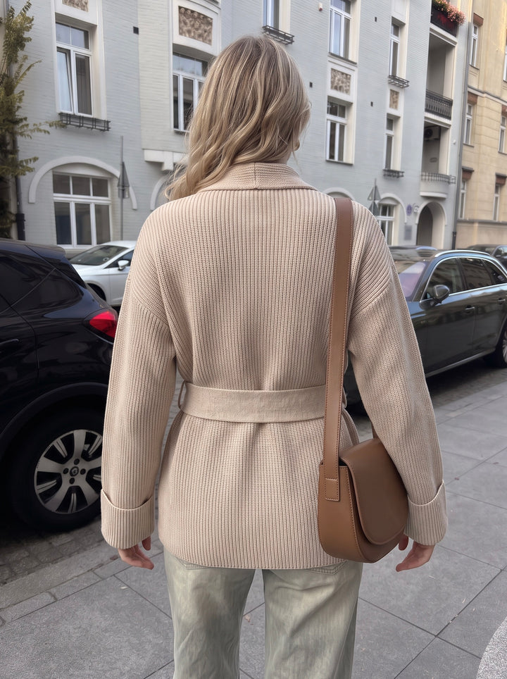 Cozy Belted Open Front Cardigan