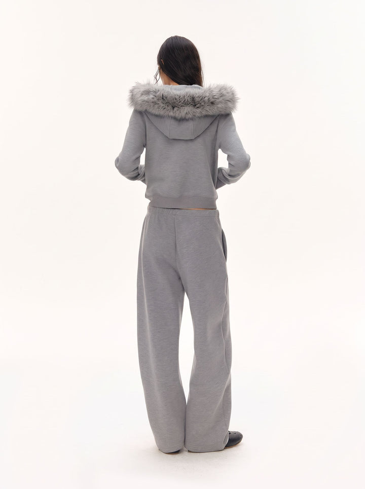 Fuzzy Hooded Fleece Lounge Pants