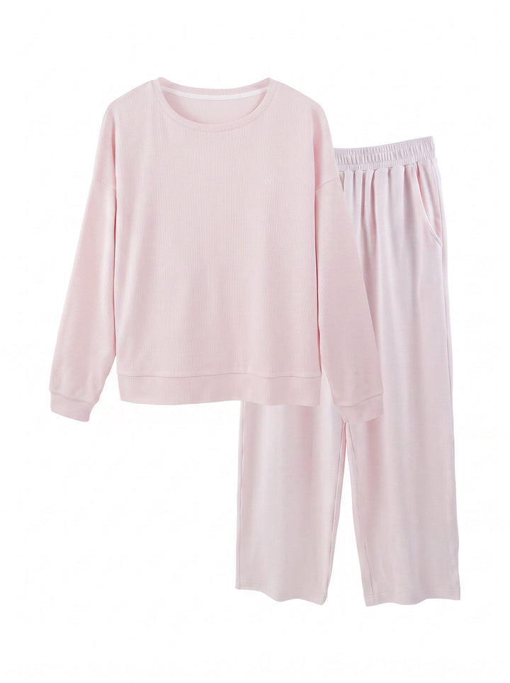 Soft Ribbed Knit Lounge Set